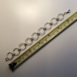 Opulenza Bracelet, Diamond Cut Silver Circles